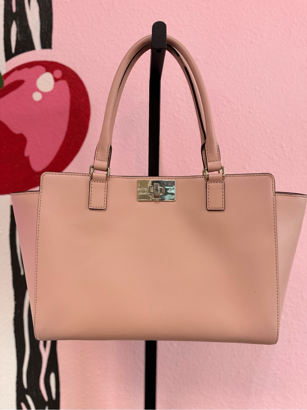 Kate Spade Orchard Valley Smooth Kelsey Blush Pink Leather Tote Purse